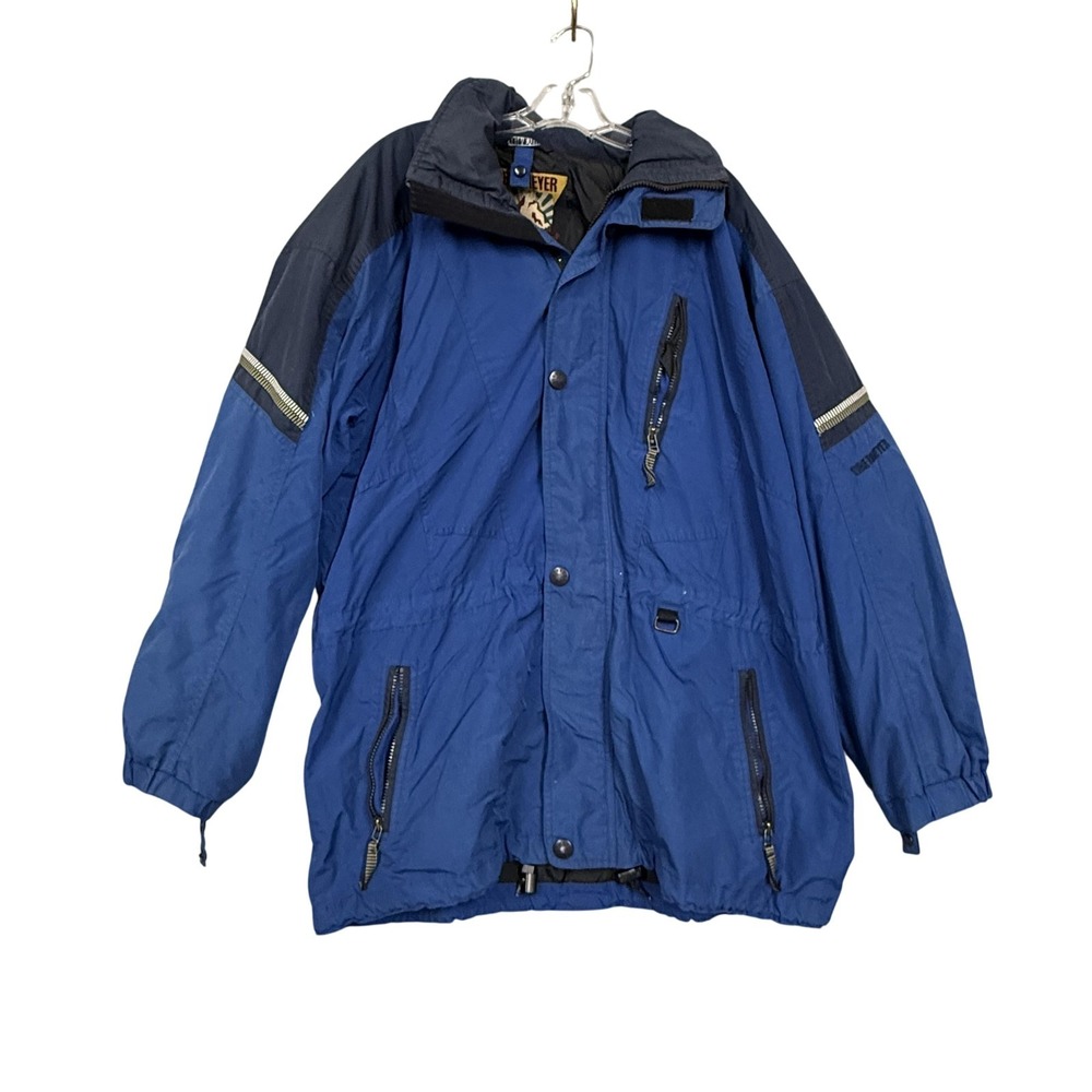 Vintage Obermeyer Ski Jacket Mens Large Blue Conquest Nylon‎ Winter 90s